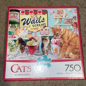 Buffalo 750 piece puzzle, cats, ice cream raiders